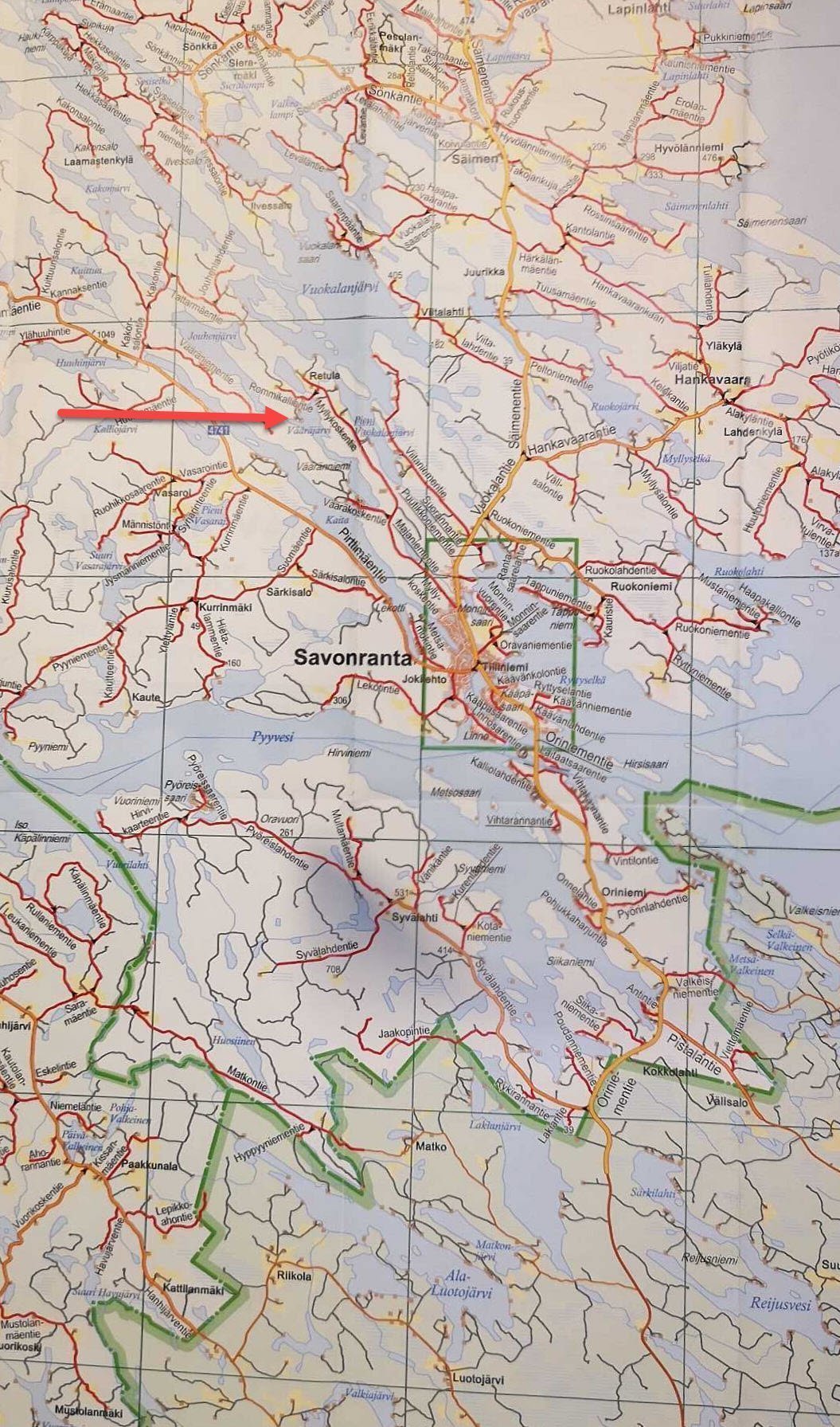 map savonranta